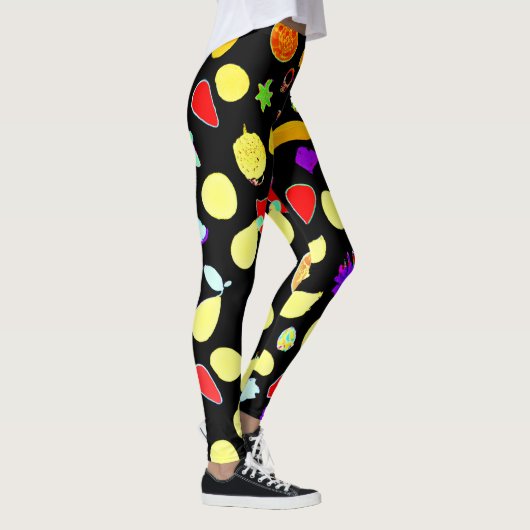 Neon Tropic Fruits Burst Leggings (Rechts)