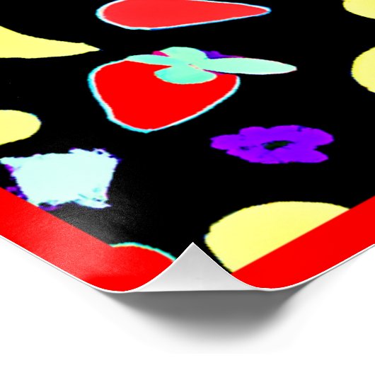 Neon Tropic Fruits Burst Perfect Poster (Hoek)
