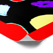 Neon Tropic Fruits Burst Poster (Hoek)