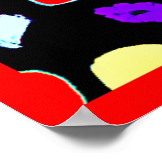 Neon Tropic Fruits Burst Poster (Hoek)