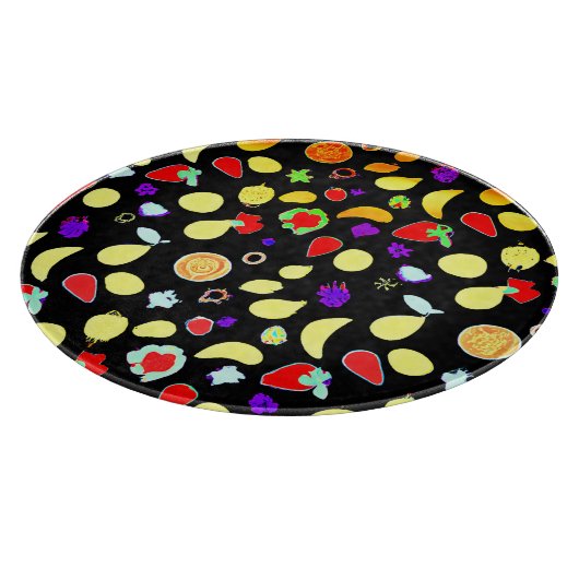 Neon Tropic Fruits Burst Snijplank (Hoek)