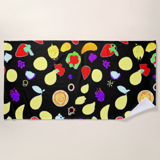 Neon Tropic Fruits Burst Strandlaken (Voorkant)