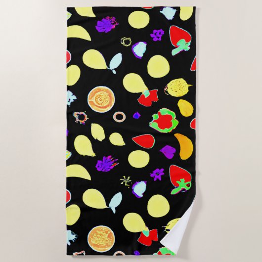 Neon Tropic Fruits Burst Strandlaken (Voorkant)