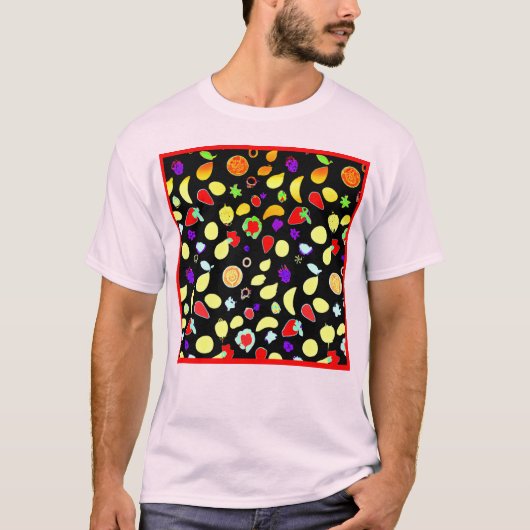 Neon Tropic Fruits Burst T-shirt (Voorkant)
