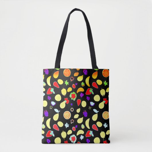 Neon Tropic Fruits Burst Tote Bag (Voorkant)
