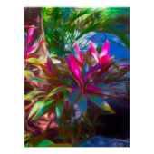 Neon Tropical Blooming Foliage Perfect Poster (Voorkant)