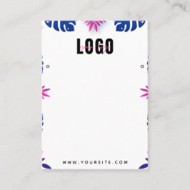 Neon Tropical Exotic Palm Leaves Visitekaartje