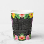 Neon Tropical Forest Zomer Hawaii Verjaardagsfeest Papieren Bekers (Rechts)