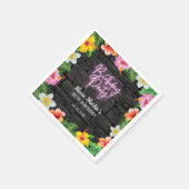 Neon Tropical Forest Zomer Hawaii Verjaardagsfeest Servet (Hoek)