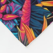Neon Tropical Fruit Flower Throw Blanket Fleece Deken (Hoek)