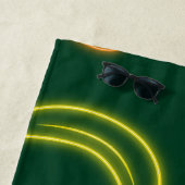 Neon Tropical Fruit Pattern Beach Towel Strandlaken (In situ)