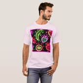 Neon Tropical Fruits Pattern Art. Nu kopen T-shirt (Voorkant volledig)