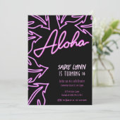 Neon Tropical Hawaiian Zestiende verjaardag Kaart (Staand voorkant)