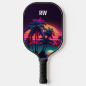 Neon Tropical Night Pickleball Paddle (Voorkant)