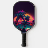 Neon Tropical Night Pickleball Paddle (Achterkant)