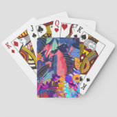 Neon Tropical Pattern USB Flash Drive Pokerkaarten (Achterkant)