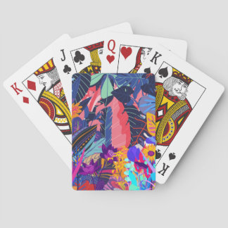 Neon Tropical Pattern USB Flash Drive Pokerkaarten