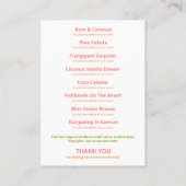 Neon Tropical White Neon Candle Product Range Visitekaartje (Achterkant)