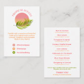 Neon Tropical White Neon Candle Product Range Visitekaartje (Voorkant / Achterkant)