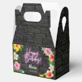 Neon Tropisch Bos Zomer Hawaii Gelukkige Verjaarda Bedankdoosjes (Geopend)