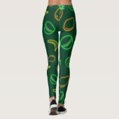Neon Tropisch Fruit Patroon Leggings (Achterkant)