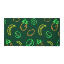 Neon Tropisch Fruitpatroon Bureaumat