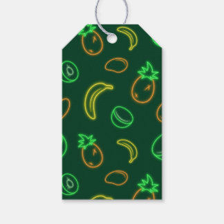 Neon Tropisch Patroon Cadeaublaadje Cadeaulabel