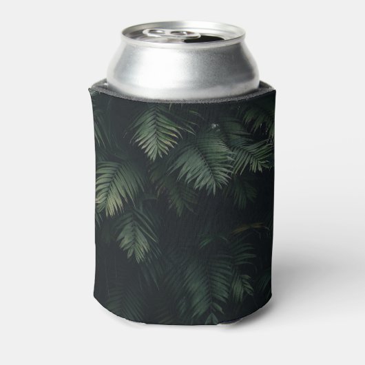 Neon tropische palm liefde bruiloft gunst blikjeskoeler (Blikje Achterkant)