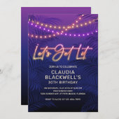 Neon Tropische Verjaardag Kaart (Voorkant / Achterkant)