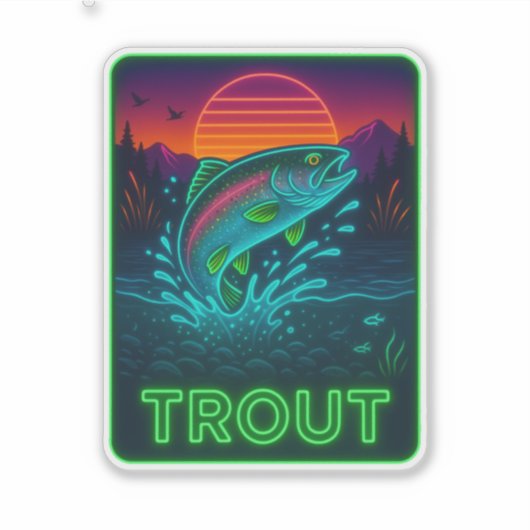 Neon Trout Sticker (Voorkant)