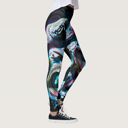 Neon Tsunami Leggings Ontworpen door: Haydee Rodri (Rechts)