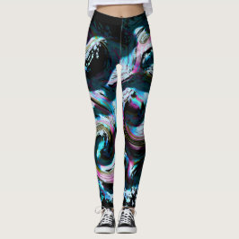 Neon Tsunami Leggings Ontworpen door: Haydee Rodri