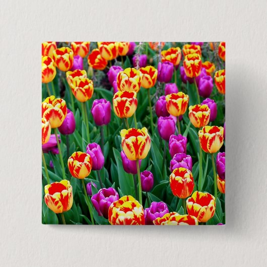 Neon Tulip Pin Vierkante Button 5,1 Cm (Voorkant)