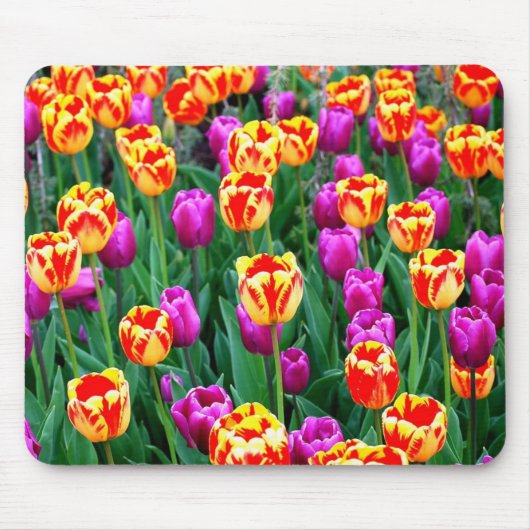 Neon Tulips Mousepad Muismat (Voorkant)