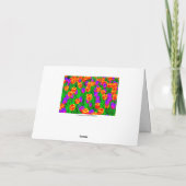 Neon Tulpen Happy Birthday Kaart (Achterkant)