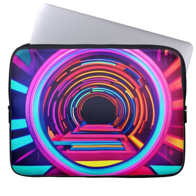 Neon Tunnel Afmetingen Laptop Sleeve (Voorkant)