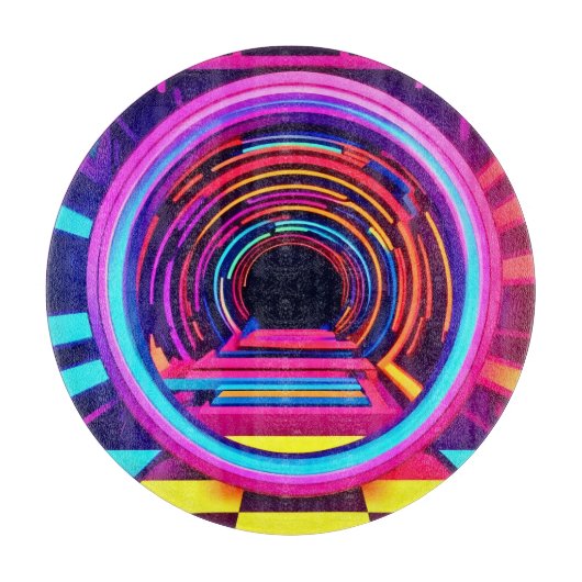 Neon Tunnel Afmetingen Snijplank (Voorkant)