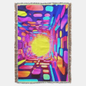 Neon Tunnel: psychedelische reis Deken (Voorkant Verticaal)