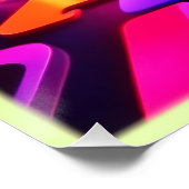 Neon Tunnel: psychedelische reis Perfect Poster (Hoek)
