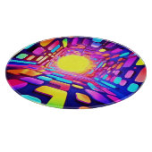 Neon Tunnel: Psychedelische Reis Snijplank (Hoek)