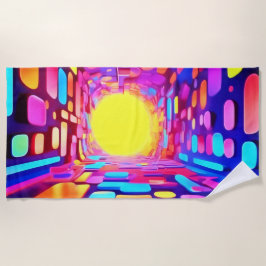 Neon Tunnel: Psychedelische Reis Strandlaken