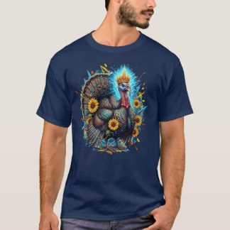 Neon Turkije King Thanksgiving T-shirt