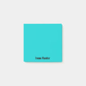 Neon Turquois Professioneel Minimalistisch Zwart S Post-it® Notes (Voorkant)