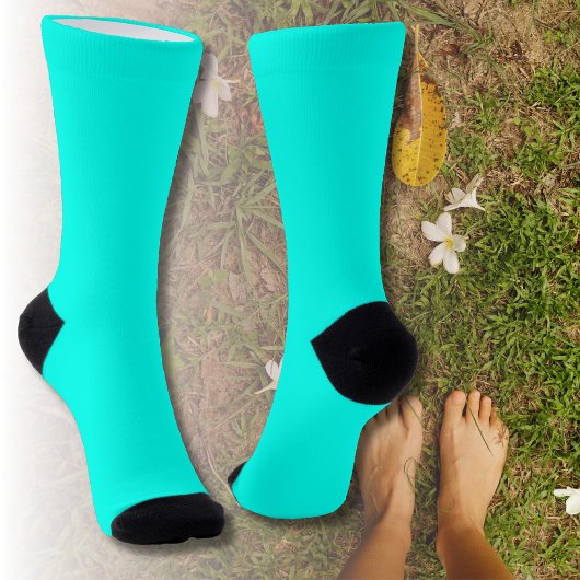 Neon Turquoise Bright Sokken