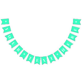 Neon Turquoise Effen Kleur Custom Vlaggetjes