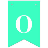 Neon Turquoise Effen Kleur Custom Vlaggetjes (Derde vlag)