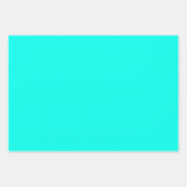 Neon turquoise effen kleur | Klassiek | Elegant Inpakpapier Vel (Voorkant 2)