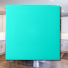 Neon turquoise effen kleur | Klassiek | Elegant Tegeltje