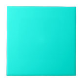 Neon turquoise effen kleur | Klassiek | Elegant Tegeltje (Voorkant)