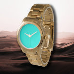 Neon turquoise effen kleur | Klassiek Horloge<br><div class="desc">Neon Turquoise - Introductie van de tijdloze allure van het Solid Color Design: een boeiende mix van klassieke vorm en elegante eenvoud. Dit ontwerp is een viering van de kracht en schoonheid gevonden in een enkele, opvallende tint. Het solide kleurontwerp straalt verfijning uit en omarmt de essentie van minimalisme, waardoor...</div>